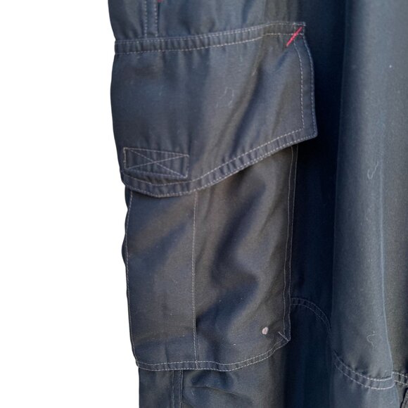 Gap Vintage Mens Black Cargo Baggy Paratrooper Drawstring Waist Parachute Pants - Picture 7 of 9